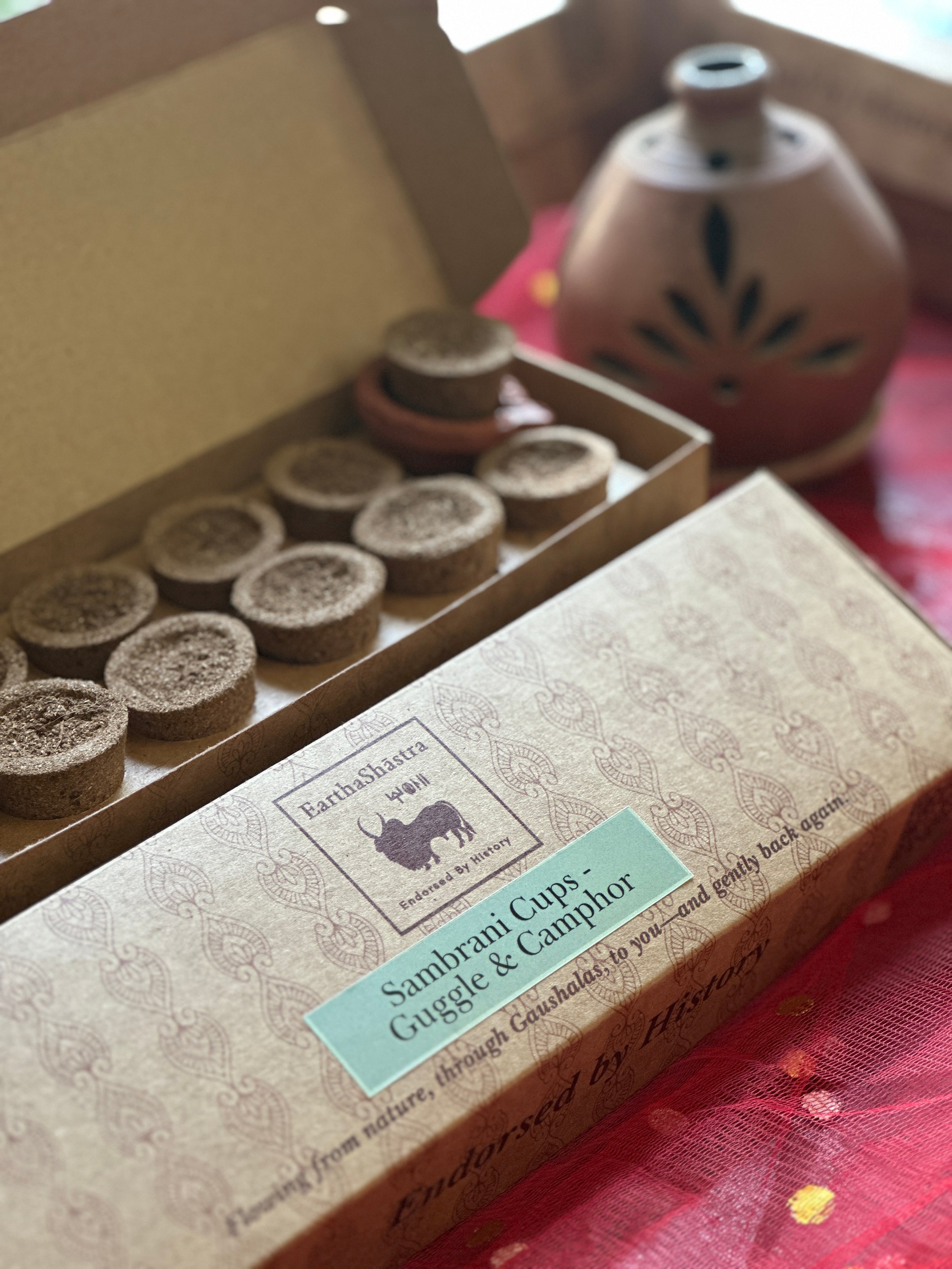 Guggal & Camphor Sambrani Cups (Pack of 12)