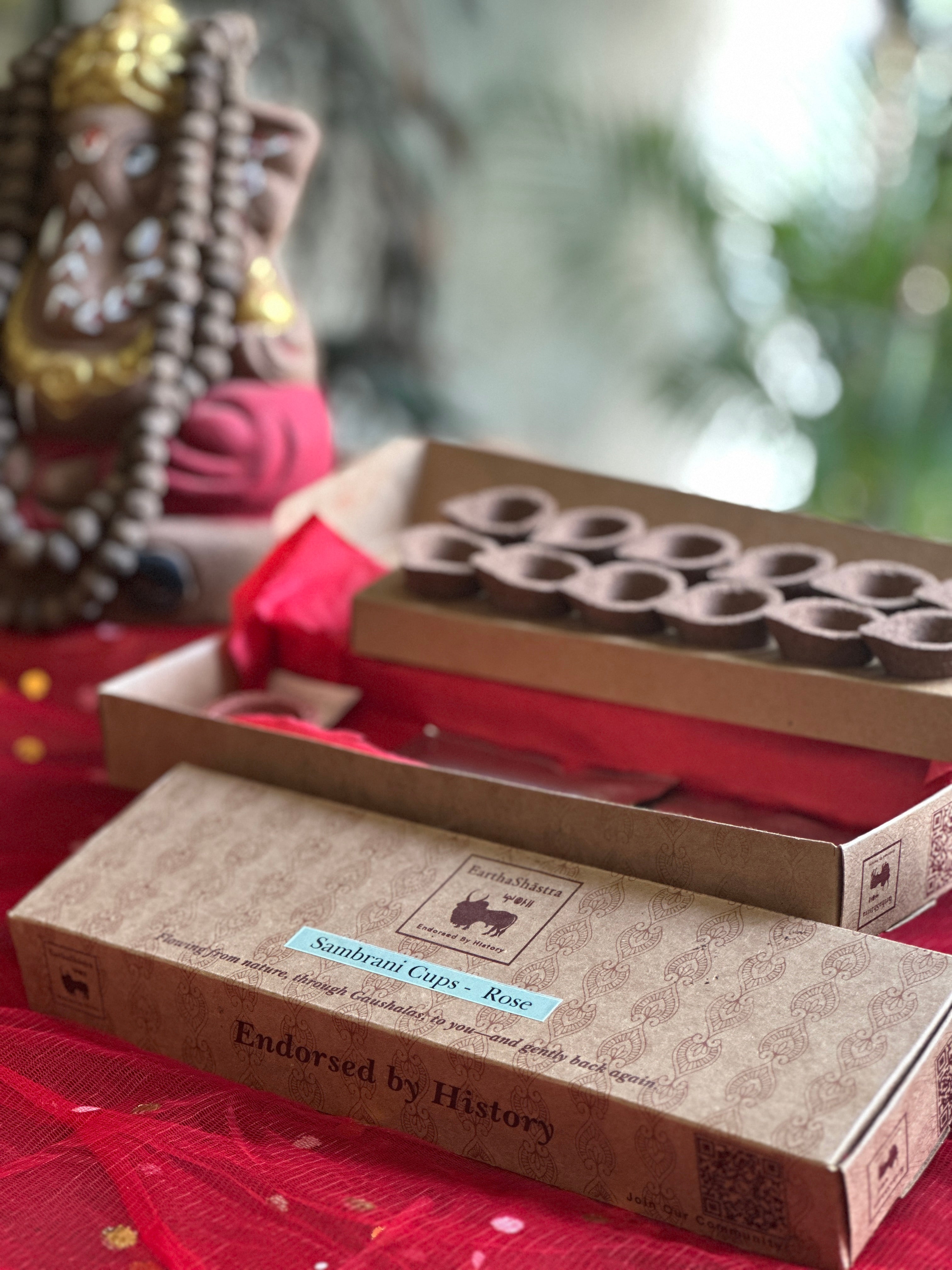 Rose Sambrani Cups (Pack of 12)